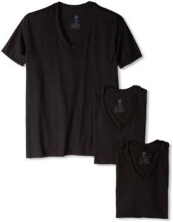Hanes Men's Classics 3 Pack Slim Fit V Neck T Shirt at  Mens Clothing store