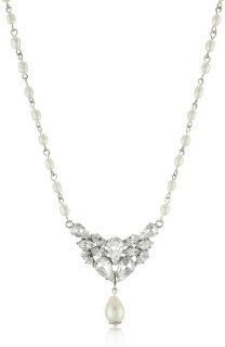 Martine Wester Jewelry "Bridal" Pearl and Crystal Necklace Jewelry