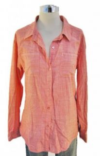 Free People Washed Red Road Trip Button Down F092T959 Shirt Medium
