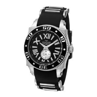 Aquaswiss Swiss Quartz 44 MM Watch Black Dial Stainless Steel Black Bezel 62G0020 Watches