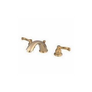 Elements of Design EB962FL Polished Brass Universal Two Handle Widespread Lavatory Faucet   Bathroom Sink Faucets  