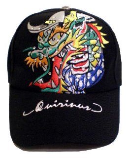 Tattoo Hat ~ Designer Dragon Tattoo Art Black Baseball Cap With Embroidery and Rhinestone Crystals; Great Gift Idea for Men, Women, and Teens. (Unisex Hat) Toys & Games