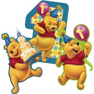Pooh's 1st Birthday Wall Decoration, 3ct Toys & Games