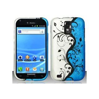 Samsung Hercules T989 Galaxy S2 (T Mobile) Blue Vines Hard Case Cover Cell Phones & Accessories