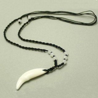 Men's Necklace Braided Rope Necklace Dog Tooth Necklace Cowboy Pendant Punk Necklace Gifts   Personal Necklace Fans