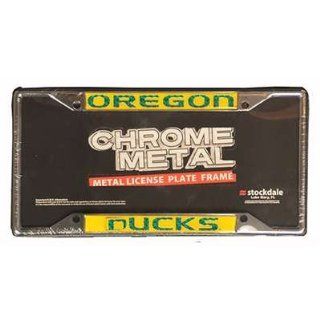 Oregon Ducks Metal License Plate Frame W/domed Insert  Sports Fan License Plate Frames  Sports & Outdoors