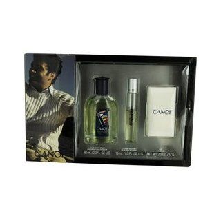 CANOE by Dana Cologne Gift Set for Men (EDT 2 OZ & SOAP 2 OZ & COLOGNE ROLLERBALL .5 OZ MINI) Beauty