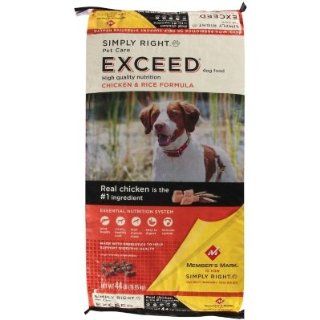 Simply Right Pet Care Exceed Chicken & Rice Formula Dog Food   44 lb  Dry Pet Food 
