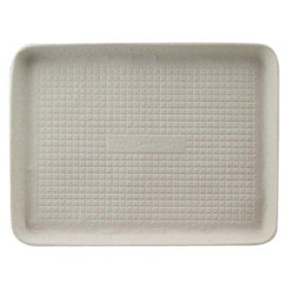 Savaday 20951 10" Length x 8" Width x 1" Height, White Color, Molded Fiber Flat Food Tray (Case of 500)