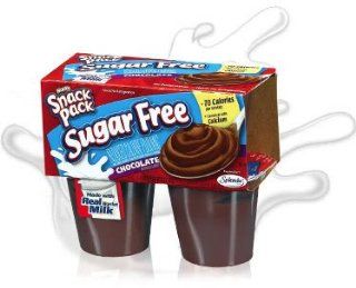 Hunt's Snack Pack Pudding, Sugar Free, Chocolate, 4 Count (Pack of 6)  Grocery & Gourmet Food
