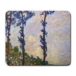 Poplar Series Wind By Claude Monet Mouse Pad 