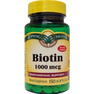 Spring Valley   Biotin 1000 mcg, 150 Softgels Health & Personal Care