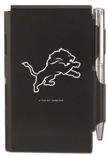 Detroit Lions Engraved Metal Pocket Notes in box, Black with White Imprint (12021 QUI)  Memo Paper Pads 