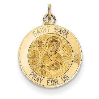14k Saint Mark Medal Charm, Best Quality Free Gift Box Satisfaction Guaranteed Jewelry