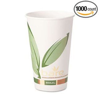 Solo 412RCN Bare Eco Forward Recycled Content PCF Paper Hot Cup, 12 oz Size, Case of 1000