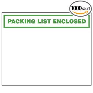 Self Adhesive Biodegradable Packing List Envelopes   4 1/2 X5 1/2"   Panel Face   English