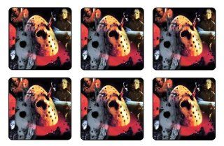 Friday The 13th Coaster Set of 6 Horror Movie Mini Mousepads  Mouse Pads 