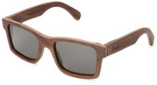 Shwood Haystack WOHWGP Polarized Rectangular Sunglasses,Walnut,53 mm Clothing