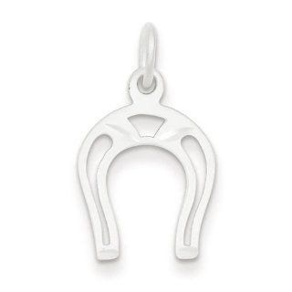 Sterling Silver Open Style Horseshoe Charm, Best Quality Free Gift Box Satisfaction Guaranteed Pendant Necklaces Jewelry