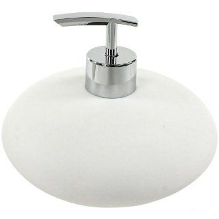 Gedy Soap Dispenser Made From Brass and Stone in White Finish OP81 02   Countertop Soap Dispensers