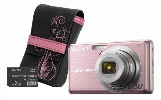 Sony Cybershot DSC S980 12MP Digital Camera with 4x Optical Zoom with Super Steady Shot Image Stabilization with Case and 2GB Memory Stick (Pink)  Camera & Photo