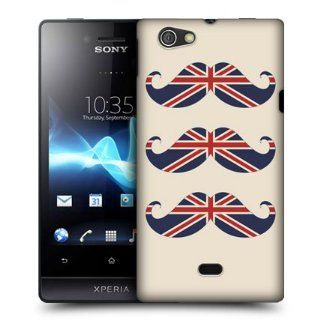Head Case Designs UK Flag Moustaches Hard Back Case Cover for Sony Xperia miro ST23i Cell Phones & Accessories