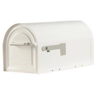 PostMaster White Metal Mailbox Only MB981NW   Security Mailboxes  