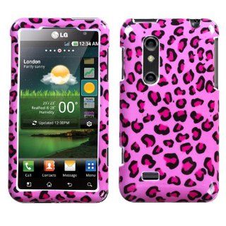 Design Hard Protector Skin Cover Cell Phone Case for LG Thrill 4G / Optimus 3D P925 AT&T   Pink Leopard Cell Phones & Accessories