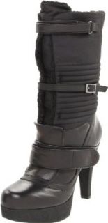 Nine West Women's Iryna Boot, Black Fabric, 5.5 M US Shoes