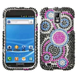 Hard Diamante Protector Skin Cover (Faceplate/Snap On) Full Rhinestones Diamond Bling for Samsung Galaxy S II / SGH T989 T Mobile   Bubble Cell Phones & Accessories