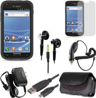 Magbay Custom Pack 7 in 1 Accessories Bundle for Samsung Galaxy S II T Mobile SGH T989   Car Charger, Travel Charger, Stereo Headset, USB Data Cable, Holster Pouch, Screen Guard, Protector Cover   Samsung Galaxy S2 (T Mobile) T989 Cell Phones & Access