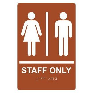 ADA Staff Only Braille Sign RRE 990 WHTonCanyon Restricted Access  Business And Store Signs 