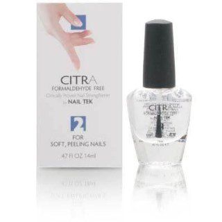 Nail Tek CITRA Formaldehyde Free Nail Strengthener Step 2 for Soft, Peeling Nails 14ml/0.47oz  Nail Strengthening Products  Beauty
