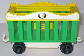 VINTAGE 70's FISHER PRICE PLAY FAMILY CIRCUS TRAIN ANIMAL CAGE CAR #991 