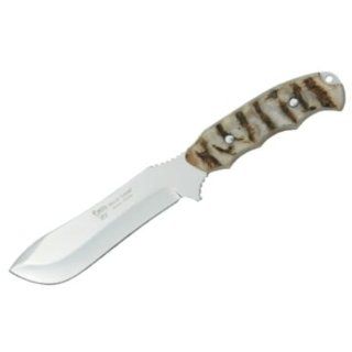 Hen & Rooster Knives 5003RH Fixed Blade Hurters Knife with Genuine Ram's Horn Handles