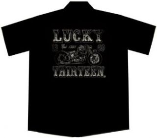 Bobber Motorcycle Biker Work Shirt, Lucky 13 Clothing