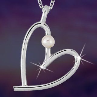 Frederic Duclos' Silver & Pearl Heart Jewelry Products Jewelry