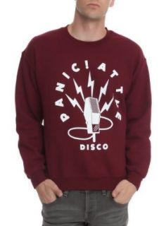 Panic At The Disco Mic Crewneck Sweatshirt Size  Large at  Mens Clothing store