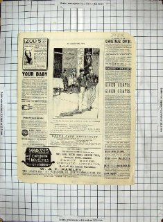 Antique Print of Advertisement Gunn Food Gall'S Caf Hamleys Emporium  