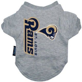 NFL Dog Tee Shirt Size Small (10" H x 8" W x 0.25" D), NFL Team St. Louis Rams  Sports Fan T Shirts 