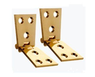 BRASS COUNTER FLAP HINGE POLISHED BRASS 1 1/4 INCH X 4 INCH WITH SCREWS ( 1 pair )   Door Hinges  