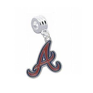 Atlanta Braves Charm with Connector   Universal Slide On Charm   "Classic & Original Style"   Fits Pandora, Troll, Biagi & More Perfect For Custom Bracelets, Necklaces and DIY Jewelry Jewelry