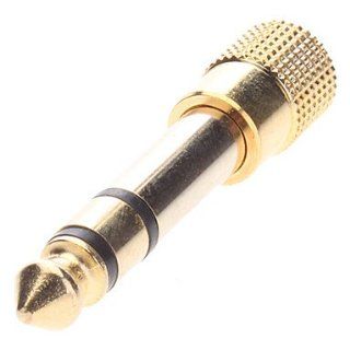 RayShop   Gold plating Micro Phone Adapter, 3.5 mm to 6.5 mm Female to Male Double Sound Channel Electronics