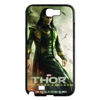 Samsung Note 2 Printing Case Polycarbonate Hard Cover Thor 2 Loki 00045 Cell Phones & Accessories
