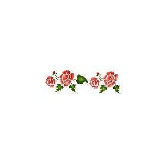 Rose Peony Border Stencil   Stencil only   adhesive backed 6 mil vinyl Wall Decor Stickers