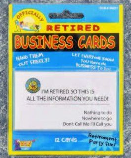 Retired Business Cards (Pack of 12) Toys & Games