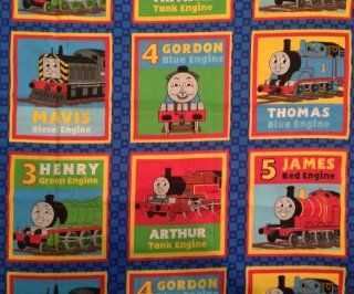 THOMAS the TANK ENGINE & FRIENDS Quilt Sewing Craft Train Fabric with THOMAS, MAVIS, ARTHUR, GORDON, HENRY, EDWARD, JAMES & TOBY (Fabric 2 5/8 Yards x 44" Wide)
