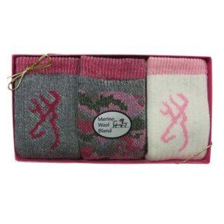 Browning Hosiery Women's Gift Box Pack of 3, Pink, Medium  Casual Socks  Sports & Outdoors