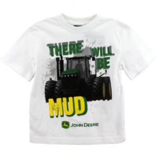 John Deere "There Will Be Mud" White T Shirt 4 7 (5/6) Fashion T Shirts Clothing