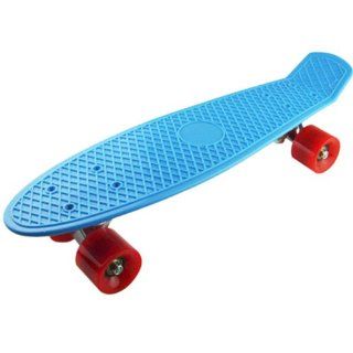Bl rd Complete Plastic Cruiser Skateboard Street Surfing Blue Board Retro Style  Longboard Skateboards  Sports & Outdoors